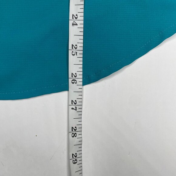 Coolibar UPF 50+ Turquoise Blue Vented Roll Tab Button Down Travel Shirt Top 2X - Picture 9 of 13